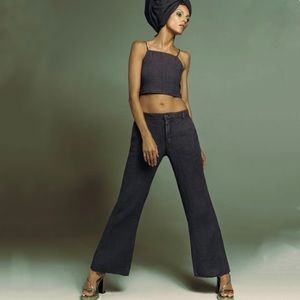 Zara Linen Tie Back Top & Trouser Set